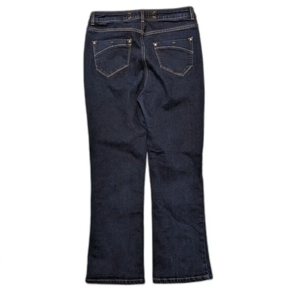 Quiet Luxury Karen Millen‎ Dark Wash Bootcut Jeans High Rise US8 UK 12